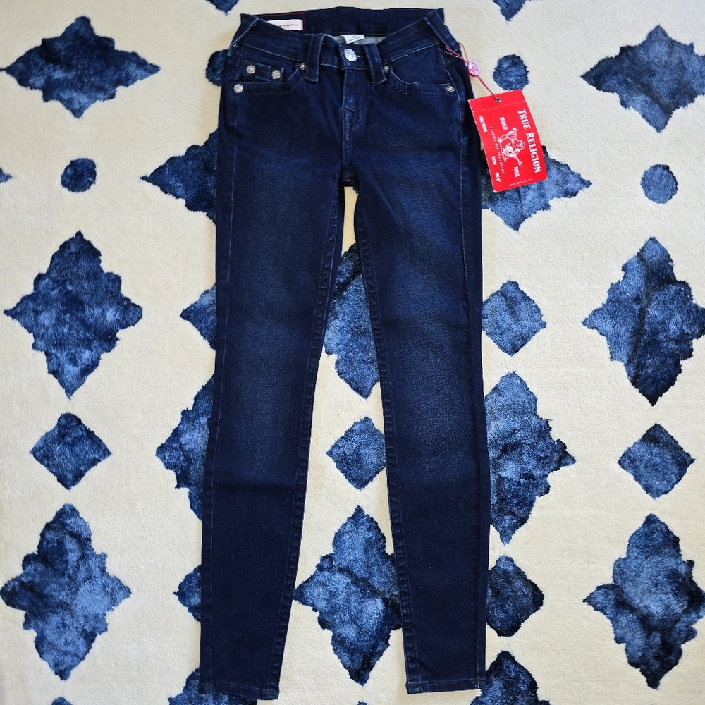 True Religion Halle Mid- rise supper skinny jeans
